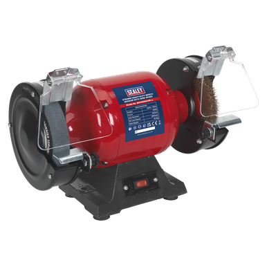 Sealey 150mm Heavy-duty Bench Grinder with Wire Wheel 450W/230V