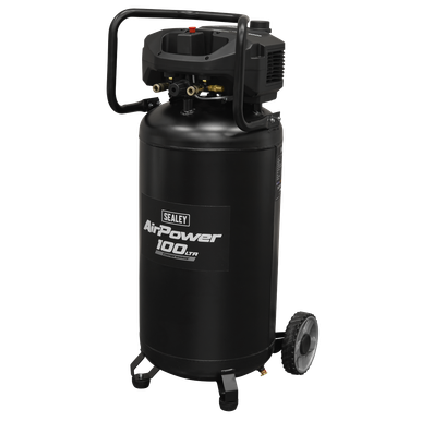 Sealey 100L Oil Free Belt Drive Vertical Compressor 2.5hp