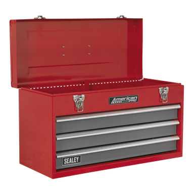 Sealey American Pro® Tool Chest 3 Drawer - Red/Grey
