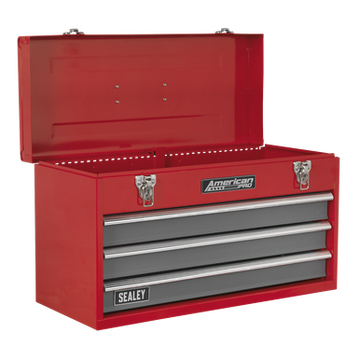 Sealey American Pro® Tool Chest 3 Drawer - Red/Grey