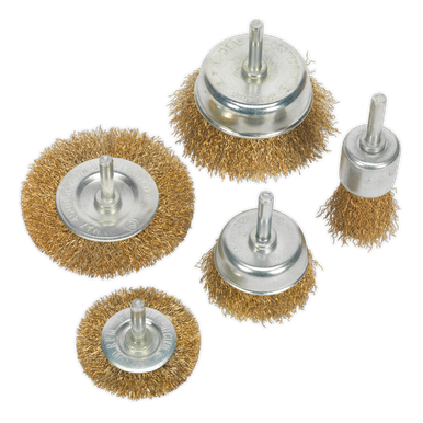 Sealey Crimped Wire Brush Set 5pc