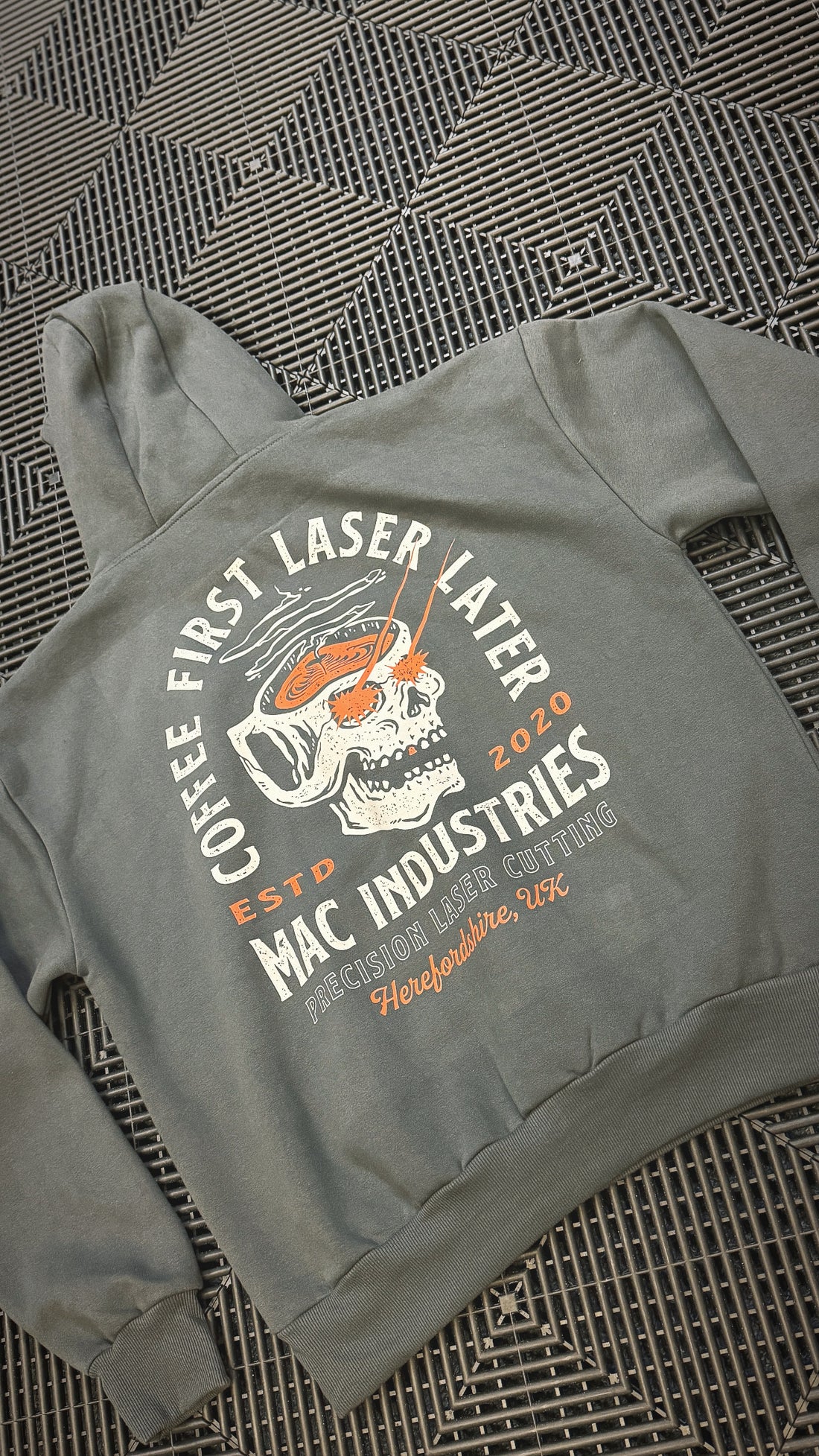 MAC Coffee First Skull Hoodie Unisex Oversized Fit