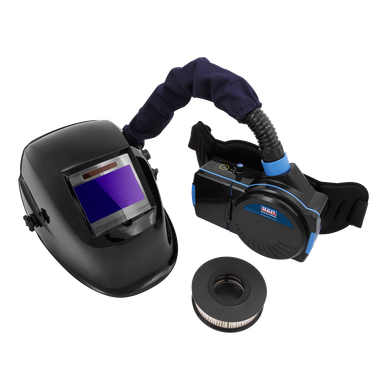 Sealey Auto Darkening Welding Helmet with TH2 Powered Air Purifying Respirator (papr)