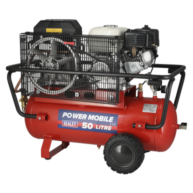 Sealey 50L Belt Drive Air Compressor with Petrol Engine 5.5hp