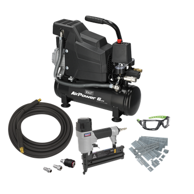 Sealey Air Compressor/Air Nail/Staple Gun Kit