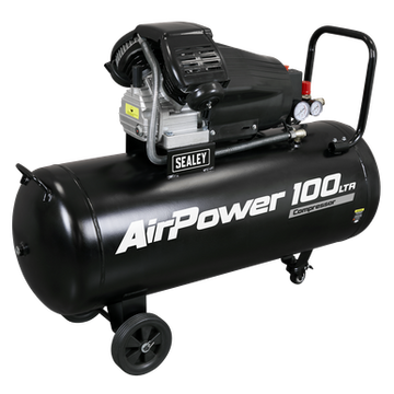 Sealey 100L V-twin Direct Drive Air Compressor 3hp