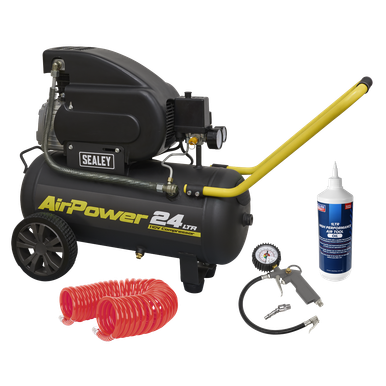 Sealey 24L Direct Drive Air Compressor Combo 2hp 110V