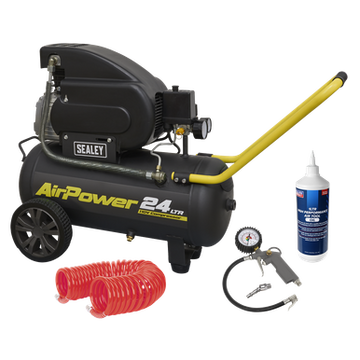 Sealey 24L Direct Drive Air Compressor Combo 2hp 110V
