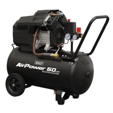 Sealey 50L Oil Free V-twin Direct Drive Air Compressor 3hp