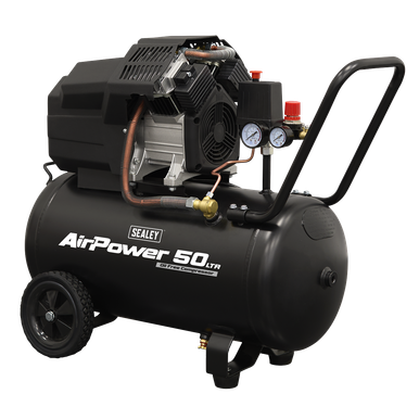 Sealey 50L Oil Free V-twin Direct Drive Air Compressor 3hp