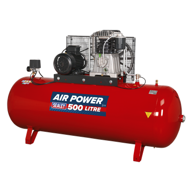 Sealey 500L Belt Drive Air Compressor with Cast Cylinders 7.5hp 2-Stage