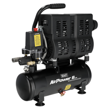 Sealey 6L Oil Free Low Noise Direct Drive Air Compressor 1hp