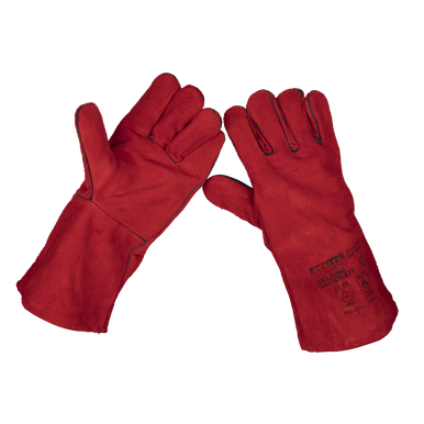 Sealey Leather Lined Welding Gauntlets - Pair
