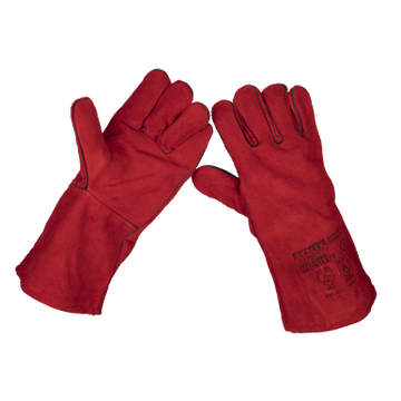 Sealey Leather Lined Welding Gauntlets - Pair