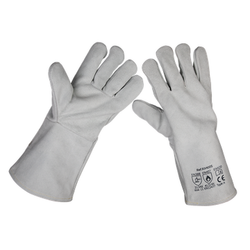 Sealey Worksafe Heavy-duty Leather Lined Welding Gauntlets, Extra-large - Pair