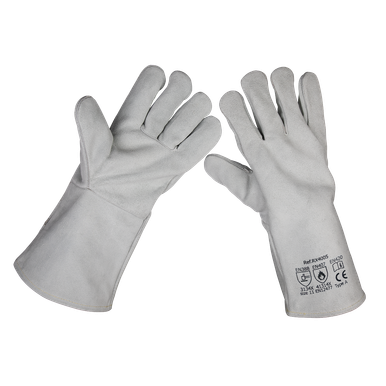 Sealey Worksafe Heavy-duty Leather Lined Welding Gauntlets, Extra-large - Pair