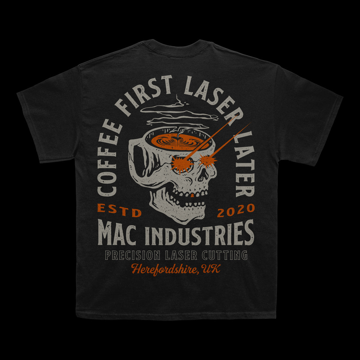 MAC Coffee First Skull T-shirt Unisex Oversized Fit