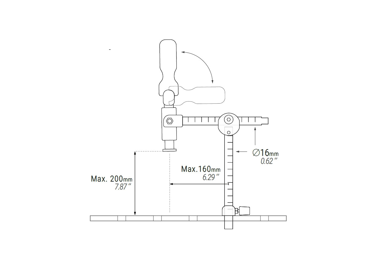 PIHER 16D TCP Fixture Weld Table Piston Clamp, view 8