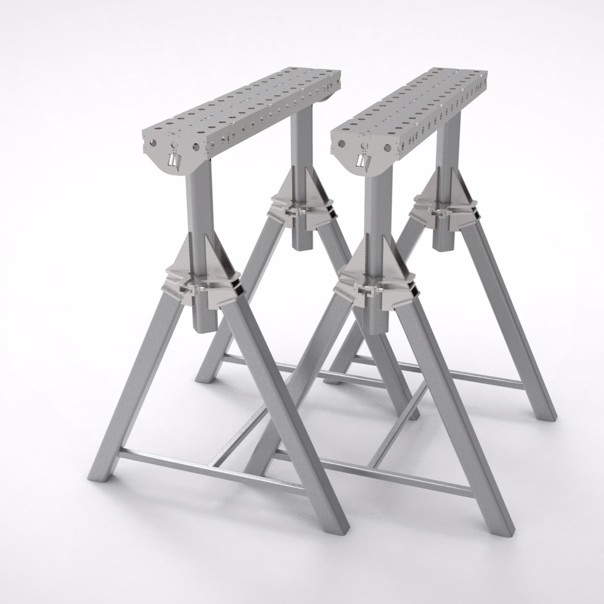 Pair of PRO Horse Adjustable Height 800- 1050mm Fabrication Horse Fixture Table Bench Rest, view 25
