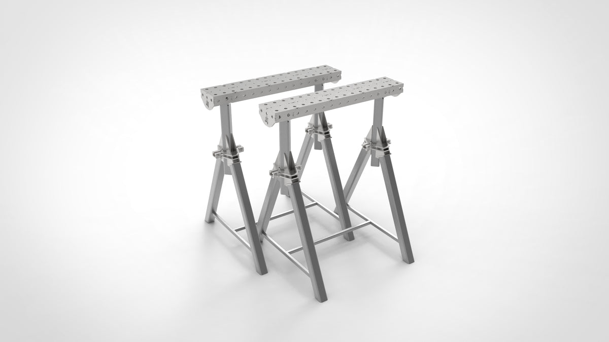 Pair of PRO Horse Adjustable Height 800- 1050mm Fabrication Horse Fixture Table Bench Rest, view 26