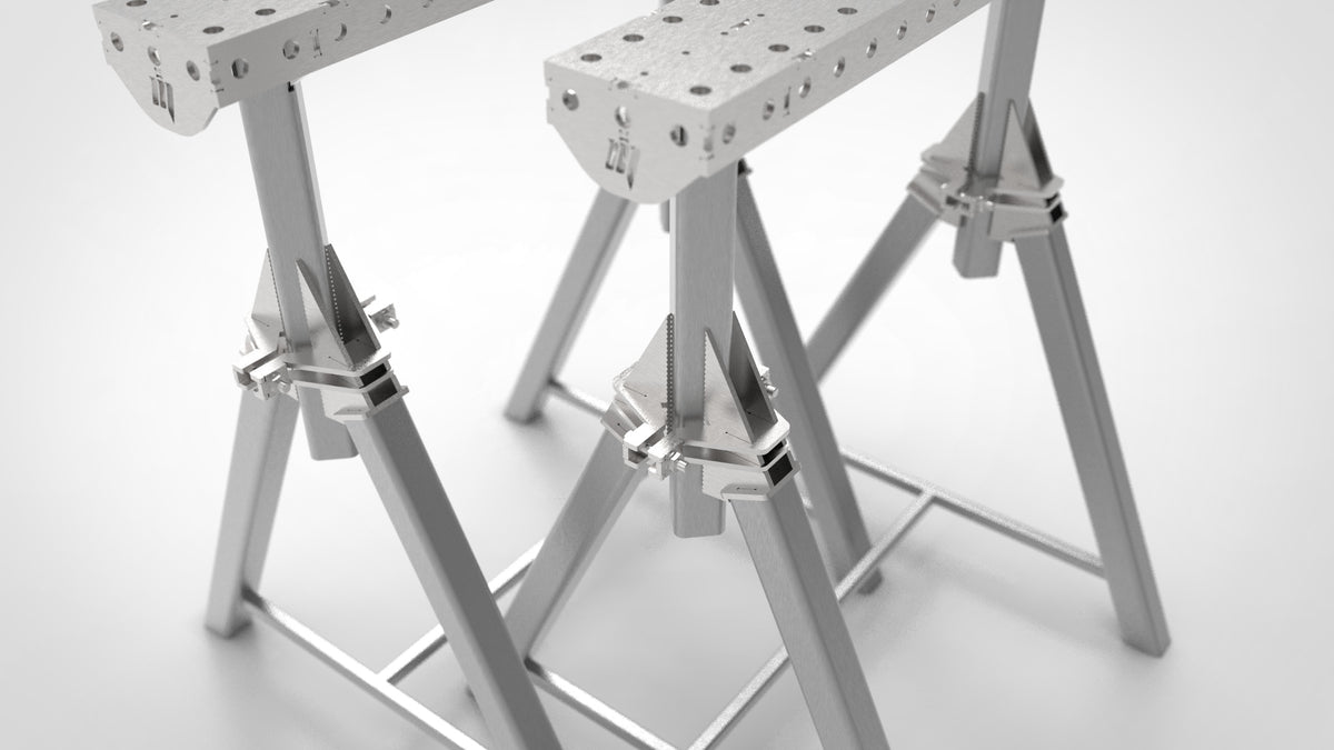 Pair of PRO Horse Adjustable Height 800- 1050mm Fabrication Horse Fixture Table Bench Rest, view 27