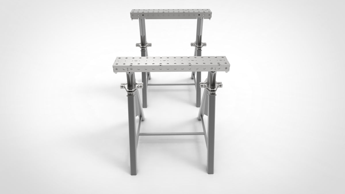 Pair of PRO Horse Adjustable Height 800- 1050mm Fabrication Horse Fixture Table Bench Rest, view 5