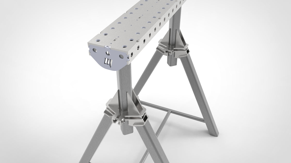 Pair of PRO Horse Adjustable Height 800- 1050mm Fabrication Horse Fixture Table Bench Rest, view 9
