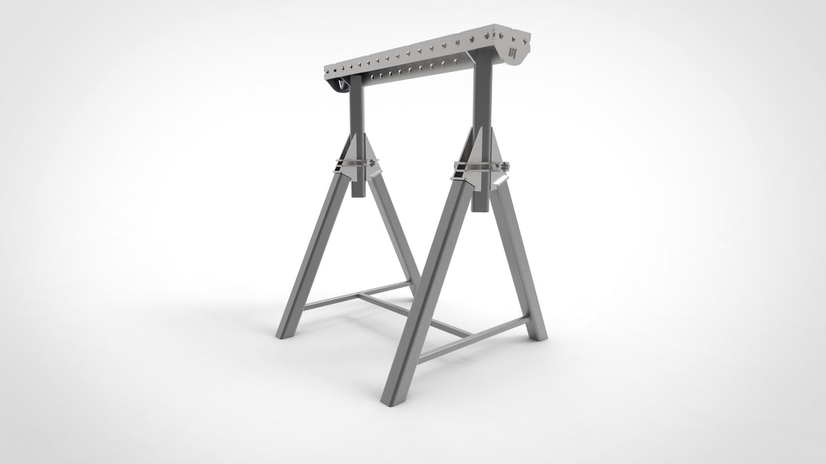 Pair of PRO Horse Adjustable Height 800- 1050mm Fabrication Horse Fixture Table Bench Rest, view 12