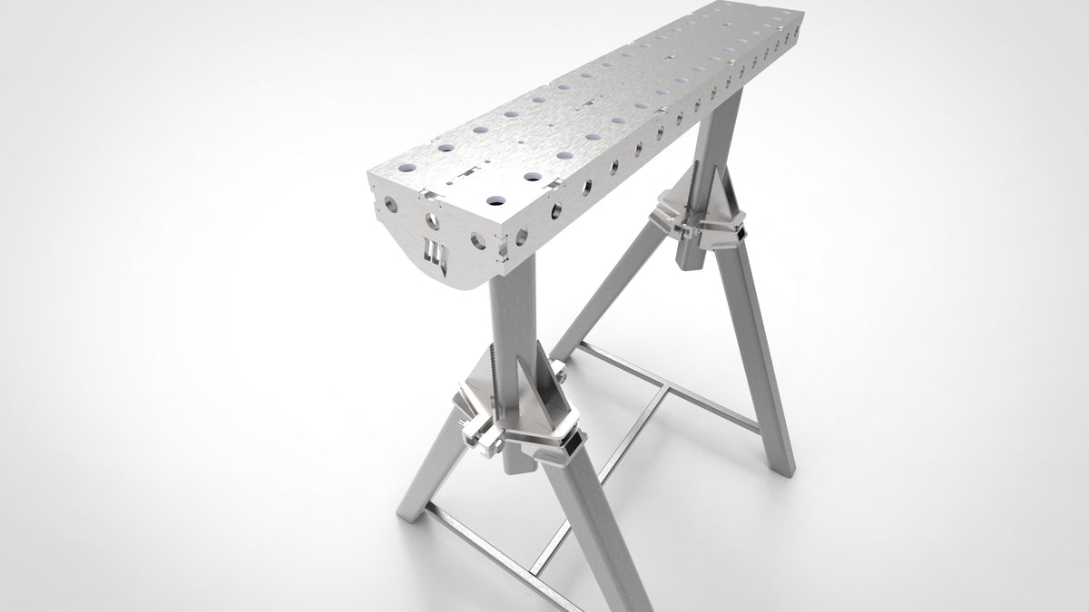 Pair of PRO Horse Adjustable Height 800- 1050mm Fabrication Horse Fixture Table Bench Rest, view 19